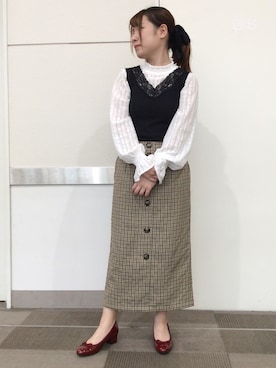 「レトロ」｜「アイテム（レインシューズ）」を使った、ORiental TRaffic大高さん（レディース・160cm）の春コーディネート