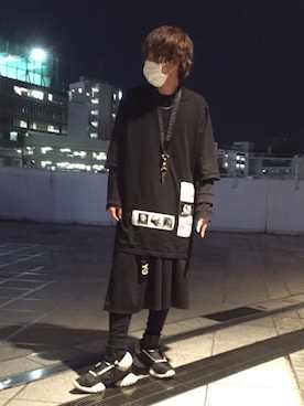 「DRKSHDW（ダークシャドウ）のアイテム（トップス）」を使った、けいさん（メンズ・168cm）の冬コーディネート