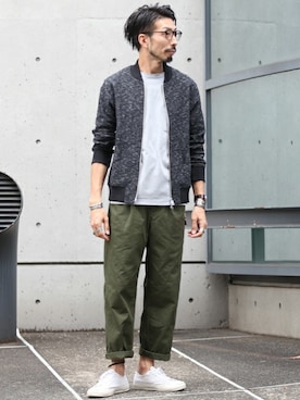 「ヒゲメガネ」｜「アイテム（ジャケット/アウター）」を使った、hiroshiさん（メンズ・173cm）の秋コーディネート