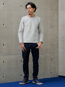 「YANUK（ヤヌーク）のアイテム（パンツ）」を使った、hiroshiさん（メンズ・173cm）の春コーディネート