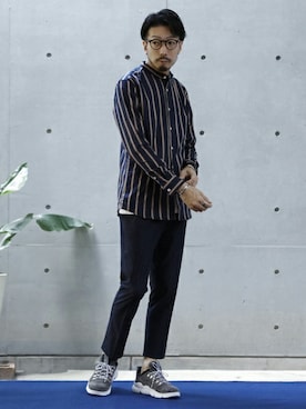 「MEN'S MELROSE（メンズメルローズ）のアイテム」を使った、hiroshiさん（メンズ・173cm）の秋コーディネート