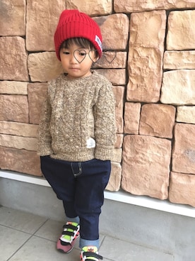 「smoothy」｜「アイテム（その他）」を使った、yukiiiiさん（キッズ・90cm）の冬コーディネート