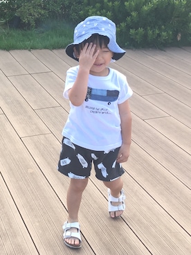 「MoL（モル）のアイテム」を使った、yukiiiiさん（キッズ・90cm）の夏コーディネート
