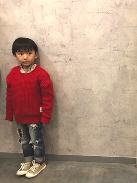 「Smoothy（スムージー）のアイテム（ジャケット/アウター）」を使った、yukiiiiさん（キッズ・110cm）の冬コーディネート