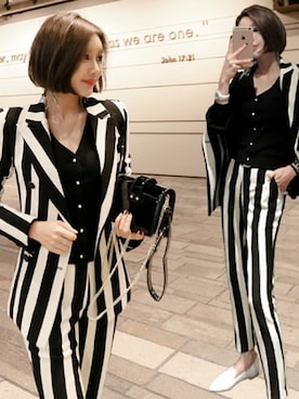 「スーツコーデ」｜liberselectさん（レディース・160cm）の秋コーディネート