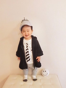「KP BOY（ケーピーボーイ）のアイテム（パンツ）」を使った、KOA🐨さん（キッズ・80cm）の冬コーディネート