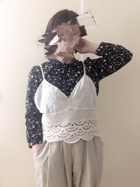 「MERLOT（メルロー）のアイテム（キャミソール）」を使った、mgさん（レディース・149cm）の夏コーディネート