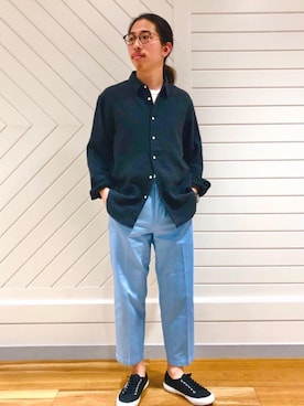 「9分丈」｜AKIRA SAKAGUCHIさん（メンズ・168cm）の春コーディネート