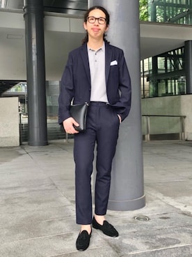 「green label relaxing（グリーンレーベルリラクシング）のアイテム（財布/小物）」を使った、AKIRA SAKAGUCHIさん（メンズ・168cm）の春コーディネート