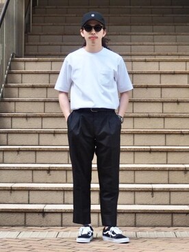 「ベーシック/トラッド」｜AKIRA SAKAGUCHIさん（メンズ・168cm）の春コーディネート