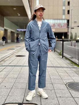 「green label relaxing（グリーンレーベルリラクシング）のアイテム（財布/小物）」を使った、AKIRA SAKAGUCHIさん（メンズ・168cm）の夏コーディネート