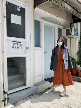 「MEIER.Q（マイヤーキュー）のアイテム（ジャケット/アウター）」を使った、christaさん（レディース・162cm）の春コーディネート