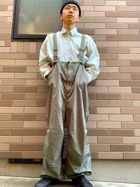 「BEAMS BOY（ビームスボーイ）のアイテム（サロペット/オーバーオール）」を使った、shunさん（メンズ・165cm）の春コーディネート
