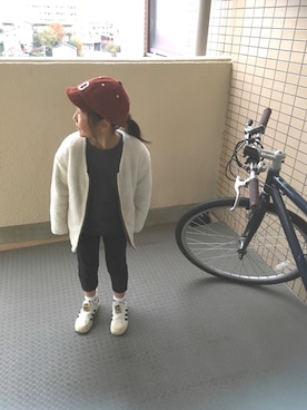 「おんなのこコーデ」｜「アイテム（ミリタリージャケット）」を使った、sarraaanさん（キッズ・110cm）の冬コーディネート