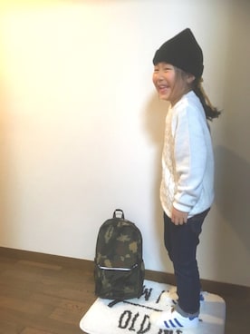 「BUDDY Lee（バディーリー）のアイテム（パンツ）」を使った、sarraaanさん（キッズ・110cm）の冬コーディネート