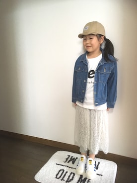 「アイテム（スカート）」を使った、sarraaanさん（キッズ・110cm）の春コーディネート