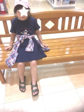 「ミッキー」｜sarraaanさん（キッズ・120cm）の夏コーディネート