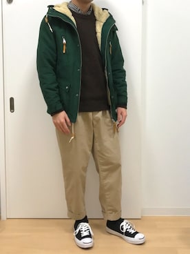 「ジャックパーセル」｜「アイテム（マウンテンパーカー）」を使った、Sophさん（メンズ・168cm）の冬コーディネート