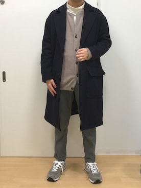 「NEW BALANCE（ニューバランス）のNew Balance ニューバランス ML574 EGG ml574egg（スニーカー）」を使った、Sophさん（メンズ・168cm）の冬コーディネート