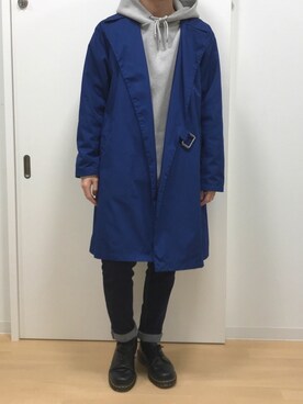 「SEVENDAYS=SUNDAY（セブンデイズサンデイ）のアイテム（トレンチコート）」を使った、Sophさん（メンズ・168cm）の春コーディネート