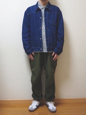 「unfil（アンフィル）のアイテム（ジャケット/アウター）」を使った、Sophさん（メンズ・168cm）の秋コーディネート