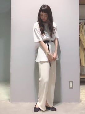 「SEVENDAYS=SUNDAY（セブンデイズサンデイ）のアイテム（Tシャツ/カットソー）」を使った、MASAMIさん（レディース・159cm）の夏コーディネート