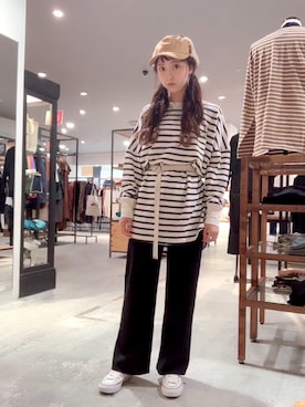 「SEVENDAYS=SUNDAY（セブンデイズサンデイ）のアイテム（帽子）」を使った、MASAMIさん（レディース・159cm）の秋コーディネート