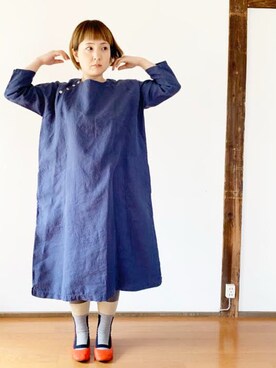 「マリン」｜「アイテム（バレエシューズ）」を使った、tomomi  Yuzeさん（レディース・150cm）の春コーディネート
