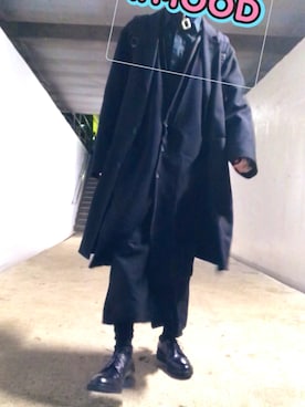 「HARUTA」｜「アイテム（チェスターコート）」を使った、おさん（メンズ・174cm）の冬コーディネート