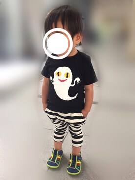 「SPACE（スペース）のアイテム」を使った、mika(・´｀Ｕさん（キッズ・80cm）の秋コーディネート