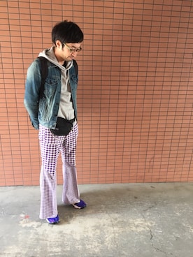 「FADELESS（フェイドレス）のアイテム」を使った、しんじさん（メンズ・178cm）の春コーディネート