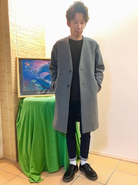 「Dr. Martens（ドクターマーチン）のDr.Martens / ドクターマーチン 1461 3EYE GIBSON SHOE 3ホール ギブソン シューズ ブーツ（ブーツ）」を使った、tsubasaさん（メンズ・173cm）の冬コーディネート