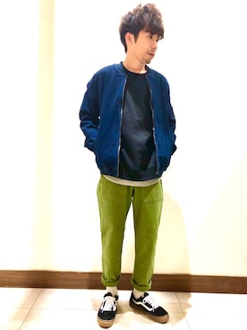 「Right-on（ライトオン）のアイテム（MA-1）」を使った、tsubasaさん（メンズ・173cm）の冬コーディネート