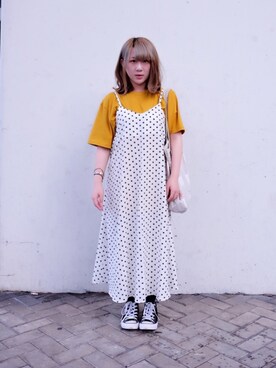 「CONVERSE（コンバース）のconverse コンバース ALL STAR HI オールスター ハイ 3206 BLACK(US)（スニーカー）」を使った、Mizuumiさん（レディース・150cm）の夏コーディネート