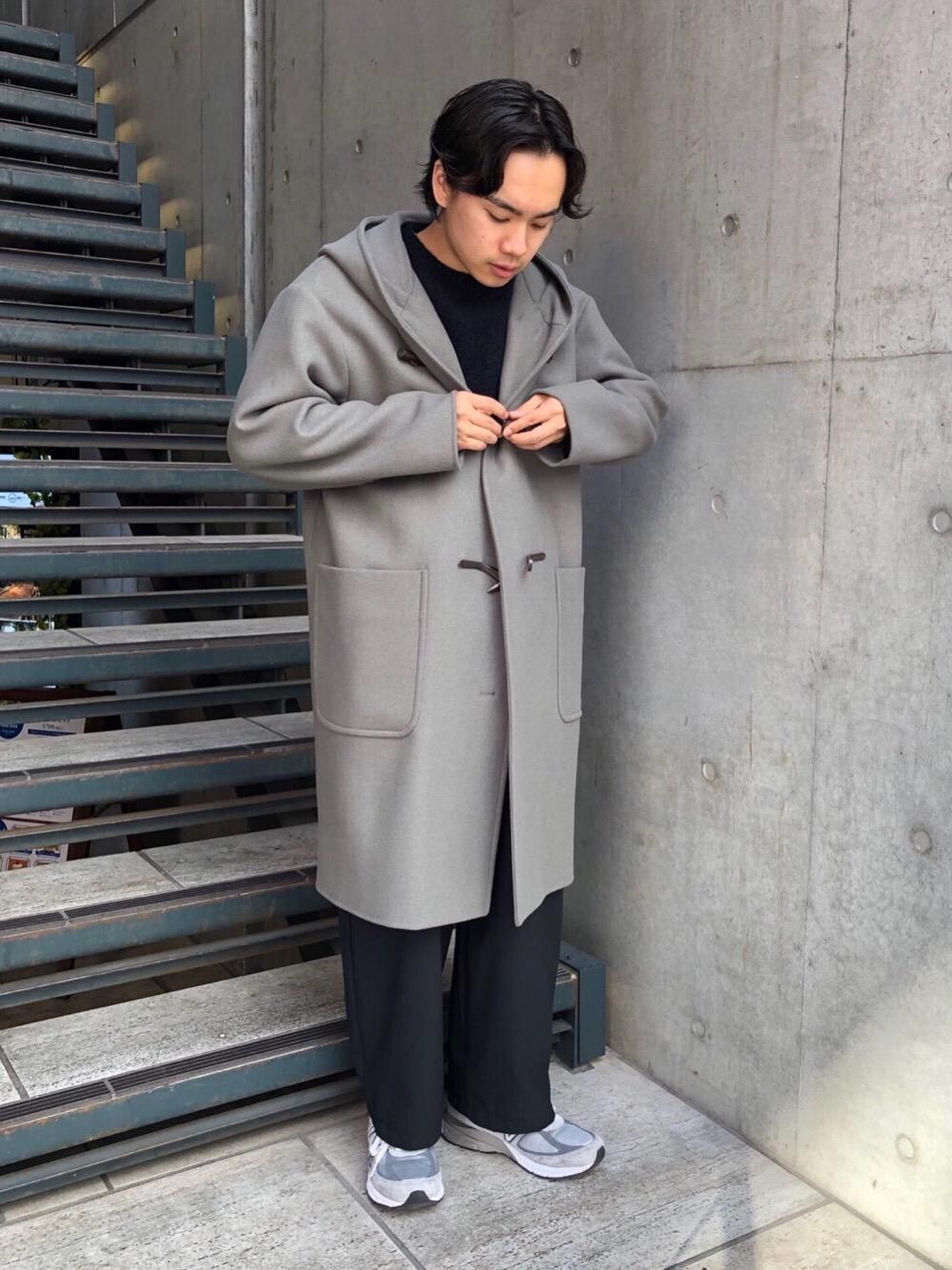 「BEAUTY&YOUTH UNITED ARROWSのBY エア シャギー アルパカ ニット（ニット/セーター、ブルー系）」を使った、ひろせさん（メンズ・166cm）の秋コーディネートの1枚目の写真
