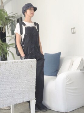 「ZARA（ザラ）のアイテム（サロペット/オーバーオール）」を使った、sanさん（レディース・161cm）の秋コーディネート