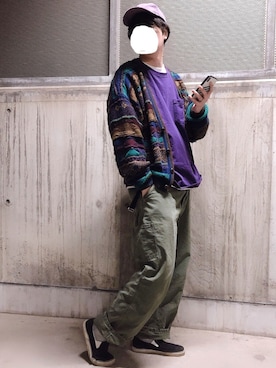 「Panamaboy（パナマボーイ）のアイテム（パンツ）」を使った、  風早ゆうたさん（メンズ・184cm）の春コーディネート