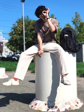 「AEON STYLE（イオンスタイル）のアイテム」を使った、  風早ゆうたさん（メンズ・184cm）の秋コーディネート