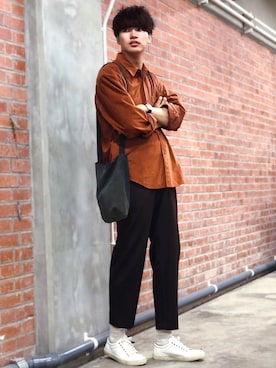   風早ゆうたさん（メンズ・184cm）の秋コーディネート