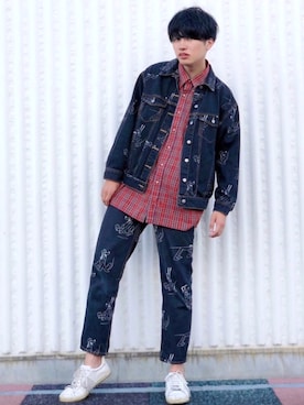 「H&M DIVIDED（エイチアンドエム　ディヴァイデッド）のアイテム（ジャケット/アウター）」を使った、  風早ゆうたさん（メンズ・184cm）の秋コーディネート