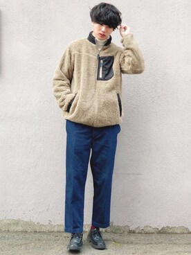 「ZIP FIVE（ジップファイブ）のアイテム（ブルゾン）」を使った、  風早ゆうたさん（メンズ・184cm）の秋コーディネート