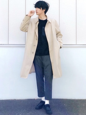 「LONDONFOG（ロンドンフォグ）のアイテム（ジャケット/アウター）」を使った、  風早ゆうたさん（メンズ・184cm）の秋コーディネート