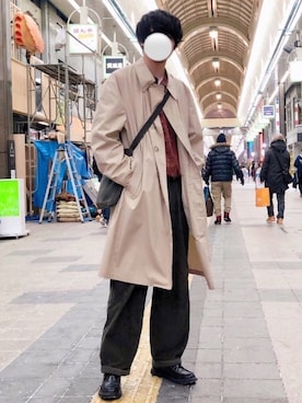   風早ゆうたさん（メンズ・184cm）の冬コーディネート