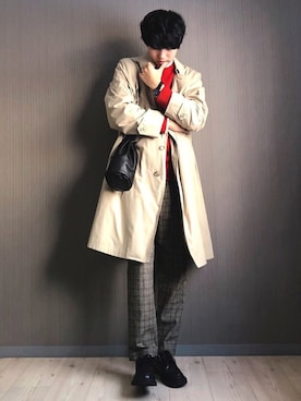 風早ゆうたさん(メンズ・184cm)の冬コーディネート