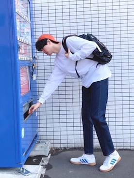「CHUMS（チャムス）のアイテム（バッグ）」を使った、  風早ゆうたさん（メンズ・184cm）の春コーディネート