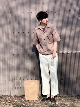   風早ゆうたさん（メンズ・184cm）の春コーディネート