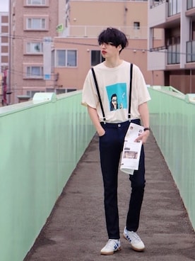 「atneK（アトネック）のアイテム」を使った、  風早ゆうたさん（メンズ・184cm）の春コーディネート