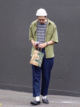 「TIMEX（タイメックス）のアイテム（腕時計）」を使った、  風早ゆうたさん（メンズ・184cm）の夏コーディネート
