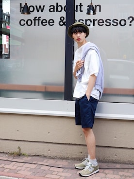 「Champion（チャンピオン）のアイテム（スウェット）」を使った、  風早ゆうたさん（メンズ・184cm）の夏コーディネート