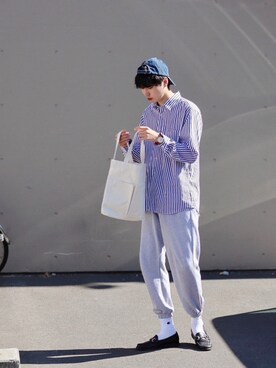 「Champion（チャンピオン）のアイテム（レッグウェア）」を使った、  風早ゆうたさん（メンズ・184cm）の夏コーディネート